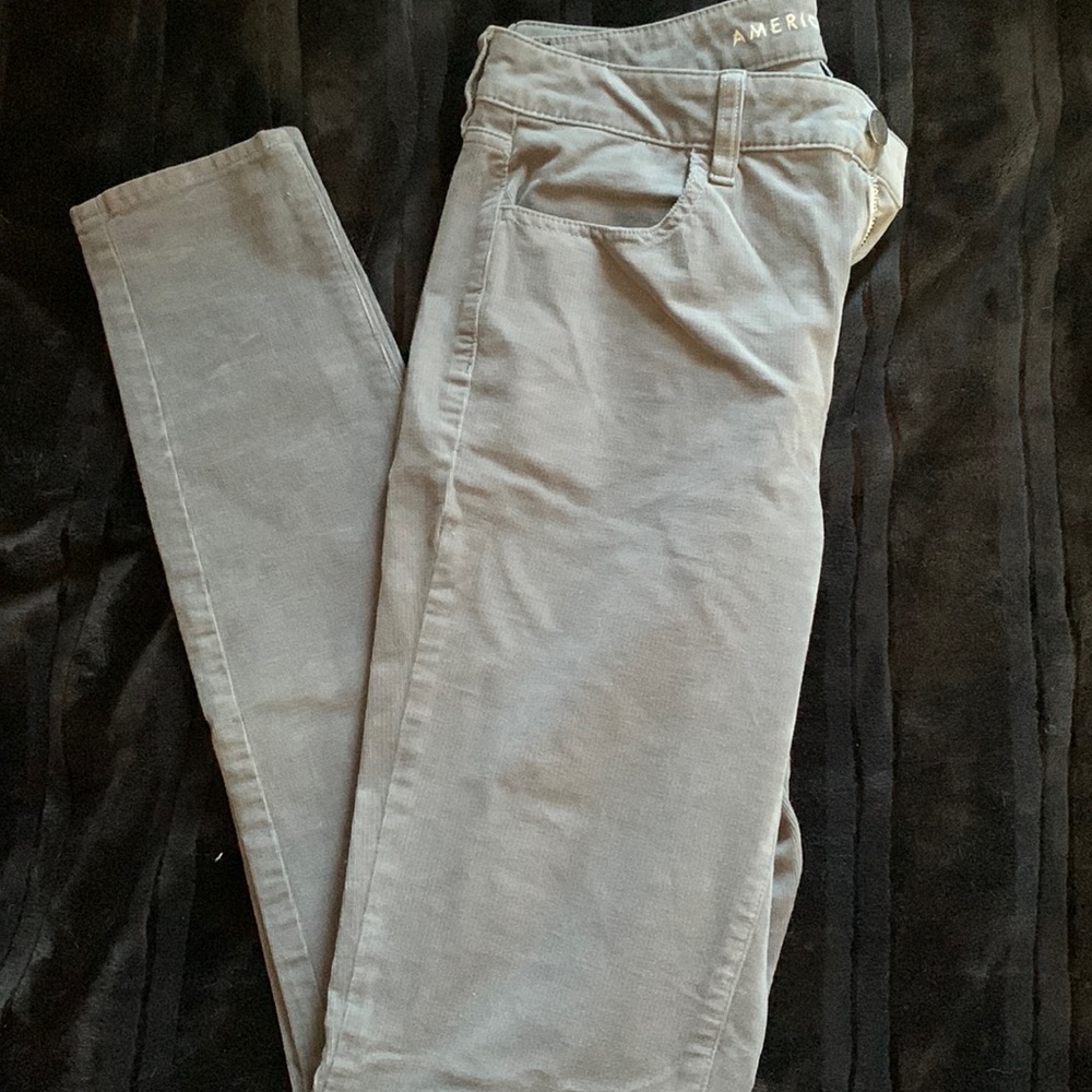 American eagle gray corduroy jeans